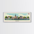 Breda Netherlands Panoramic Travel Poster, Framed Canvas Print or Metal Wall Art, Travel Art, Home Decor, Panoramic Painting, Midcentury Art