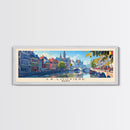 La Louvire Belgium Travel Art, City Art, Framed Canvas Print or Metal Wall Art, Europe Travel Poster, Panoramic Wall Art, Extra Wide Wall Art