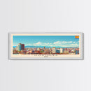 Mostoles Spain Panoramic Travel Poster, Framed Canvas Print or Metal Wall Art, Travel Art, Home Decor, Panoramic Painting, Midcentury Art
