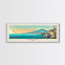 Naples Italy Travel Art, City Art, Framed Canvas Print or Metal Wall Art, Europe Travel Poster, Panoramic Wall Art, Extra Wide Wall Art