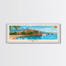 Palma Spain Travel Art, City Art, Framed Canvas Print or Metal Wall Art, Europe Travel Poster, Panoramic Wall Art, Extra Wide Wall Art