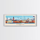 Saransk Russia Panoramic Travel Poster, Framed Canvas Print or Metal Wall Art, Travel Art, Home Decor, Panoramic Painting, Midcentury Art