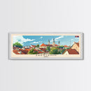 Zrenjanin Serbia Wall Art, Panoramic Travel Poster, Panoramic Framed Canvas Print, City Wall Art, Wall Hanging Home Decor, Travel Art