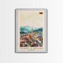 Freiburg, Germany Travel Poster Art, Framed Canvas Print for Living Room or Bedroom, Scenic Wall Art, Perfect Home Decoration