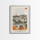 Fuenlabrada, Spain Travel Poster Art, Framed Canvas Print for Living Room or Bedroom, Spanish Wall Art, Home Decoration