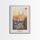 Gävle Sweden Scenic View Art, Framed Canvas Print, Living Room Wall Art, Travel Poster, Home Decor, Swedish Wall Art