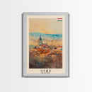 Győr Hungary Cityscape Art, Framed Canvas Print, Bedroom Wall Art, Travel Poster Art, Home Decoration, Hungarian Wall Art