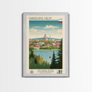 Naberezhnye Chelny Russia Travel Poster Framed Canvas Print, Midcentury Modern Art, Pop Art Wall Decor, Scenic Wall Art, Living Room Decoration, Office Art