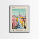Narva Estonia Travel Poster Framed Canvas Print, Midcentury Modern Art, Pop Art Wall Decor, Scenic Bedroom Art, Office Decoration