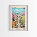 Poltava Ukraine Travel Poster Framed Canvas Print, Midcentury Modern Art, Pop Art Wall Decor, Scenic Living Room Art, Bedroom Gift