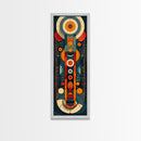 Retro Art Deco Geometric Patterns Wall Art Framed Canvas Print, Scifi / Science Fiction Decor