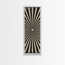 Black and White Sun Burst Art Deco Inspired Framed Canvas Print, Wall Art, Office or Mancave Wall Art