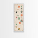 Abstract Hanging Lanterns On A Rustic Background – Framed Canvas Print With Skinny Art And Tall Art In Ukiyo-E Art And Japanese Style Art