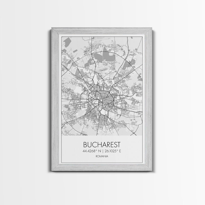 Bucharest Street Map, Romania Map, City Map Art, Modern Art, Wall Art, Canvas Print, Canvas Wall Art, Adventure Wall Art, Vacation Gift