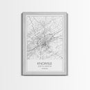 Knoxville Street Map, Tennessee Map, City Map Art, Modern Wall Art, Wall Art, Canvas Print, Travel Art, Aviation Gifts, Wall Art For Bedroom