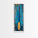 Rustic Oar Art Framed Canvas Print Coastal Decor Nautical Wall Art Tall Narrow Art Lake House Gift Idea Southwest Wall Art