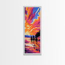 Vibrant Sunset Landscape Framed Canvas Print Joshua Tree Art Lake Tahoe Art Rustic Wall Art Southwest Wall Art Extra Wide Art