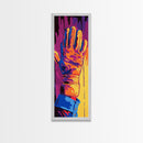 Vibrant Pop Art Hand Framed Canvas Print graffiti wall art colorful geometric painting bold decor gift idea living room art