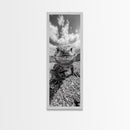 Lizard Close-Up, Framed Canvas Print, wildlife photography, rustic wall art, southwest wall art, desert animal art, black and white home decor