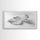 White Leaf, Botanical Prints, Minimalist Art, Wabi Sabi Wall Art, Monochrome Art, Modern Art, Living Room Art, Canvas Print
