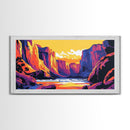 Yosemite Valley, mountain painting, landscape painting, rustic wall art, Joshua tree art, southwest wall art, framed canvas print