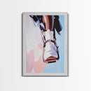 Pink Cowboy Boots, Coastal Cowgirl Art, Western Aesthetic, Framed Canvas Print, Rustic Decor, Light Pink Wall Art, Bedroom Art, Farmhouse Art, Gift Idea