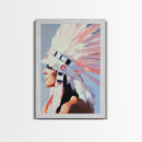 Goddess Art Print, Light Pink Wall Art, Afrocentric Wall Art, Framed Canvas Print, Moody Art, Boho Aesthetic, Bedroom Art, Gift Idea