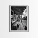 Western town, rustic wall art, farmhouse art, extra wide art, above couch art, cowboy decor, horizontal wall art, framed canvas print
