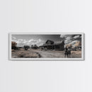 Western Town, Cowboy Art, Old West Wall Art, Rustic Wall Art, Farmhouse Decor, Historical Landscape Art, Panoramic Art, Canvas Print