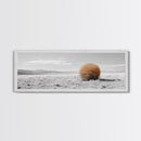 Tumbleweed, Desert Landscape, Southwest Wall Art, Minimalist Art, Extra Wide Art, Panoramic Art, Framed Canvas Print, Wabi Sabi Art