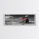 Windmill, Rustic Art, Southwest Wall Art, Farmhouse Art, Extra Wide Art, Wabi Sabi Art, Framed Canvas Print, Minimalist Art