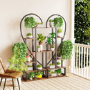 GobekUsa 6-Tier Half Heart Metal Plant Stand