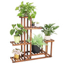 GobekUsa 6-Tier Wood Plant Stand Shelf for Indoor/Outdoor Gardens