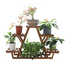 GobekUsa 6-Tier Wooden Plant Stand for Indoor/Outdoor use