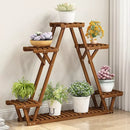 GobekUsa 6-Tier Wooden Plant Stand for Indoor/Outdoor use