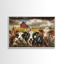 Cute Farmhouse Animal Print, Window Art, Wall Art, Home Decor, Wall Decor, Cute Farmhouse Kitsch Living Room Art