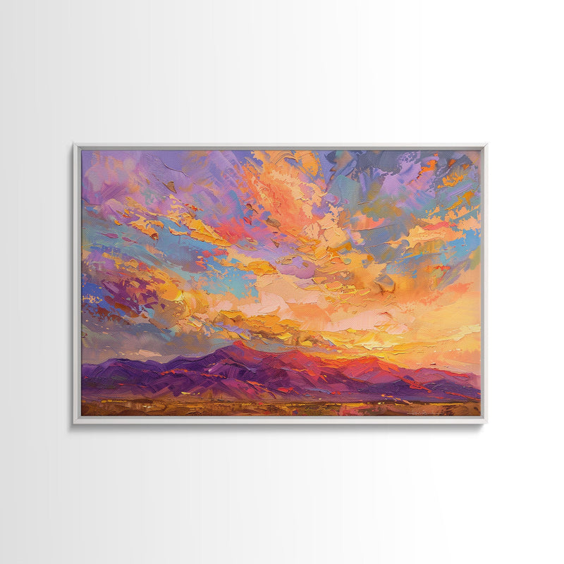 Arizona Desert Framed Art, Canvas Print, Canvas Art, Vintage Desert Decor, Pop Art, Mid Century Modern Style Home Decor, Wall Art
