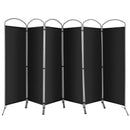 6 Feet 6-Panels Freestanding Folding Privacy Screen-White