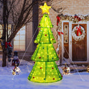 6.2 Feet Collapsible Christmas Tree with 200 Built-in LED Lights and Top Star Decoration by LJGDeals