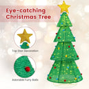 6.2 Feet Collapsible Christmas Tree with 200 Built-in LED Lights and Top Star Decoration by LJGDeals