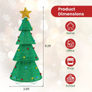 6.2 Feet Collapsible Christmas Tree with 200 Built-in LED Lights and Top Star Decoration by LJGDeals