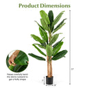 5.5/6.5 Feet Tall Artificial Banana Tree with 10/27 Large Leaves by DirectDeals