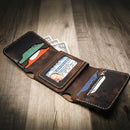 Badge Trifold Wallet by Bull Sheath Leather