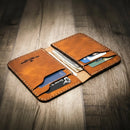 Western Vertical Wallet by Bull Sheath Leather