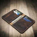 Western Vertical Wallet by Bull Sheath Leather