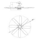 60" Antone Industrial DC Motor Downrod Mount Reversible Ceiling Fan with Lighting and Remote Control