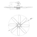 60" Antone Industrial DC Motor Downrod Mount Reversible Ceiling Fan with Lighting and Remote Control
