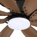 60" Antone Industrial DC Motor Downrod Mount Reversible Ceiling Fan with Lighting and Remote Control