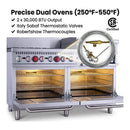 60-Inch Commercial 6-Burner 276K BTU Gas Range With Dual Ovens, Griddle And Salamander (SAK56914) by SAKSBY WHOLESALE