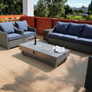 Alora Premium 60-Inch Rectangular Outdoor Modern Propane Fire Pit Table With Rain Cover (SAK91273)